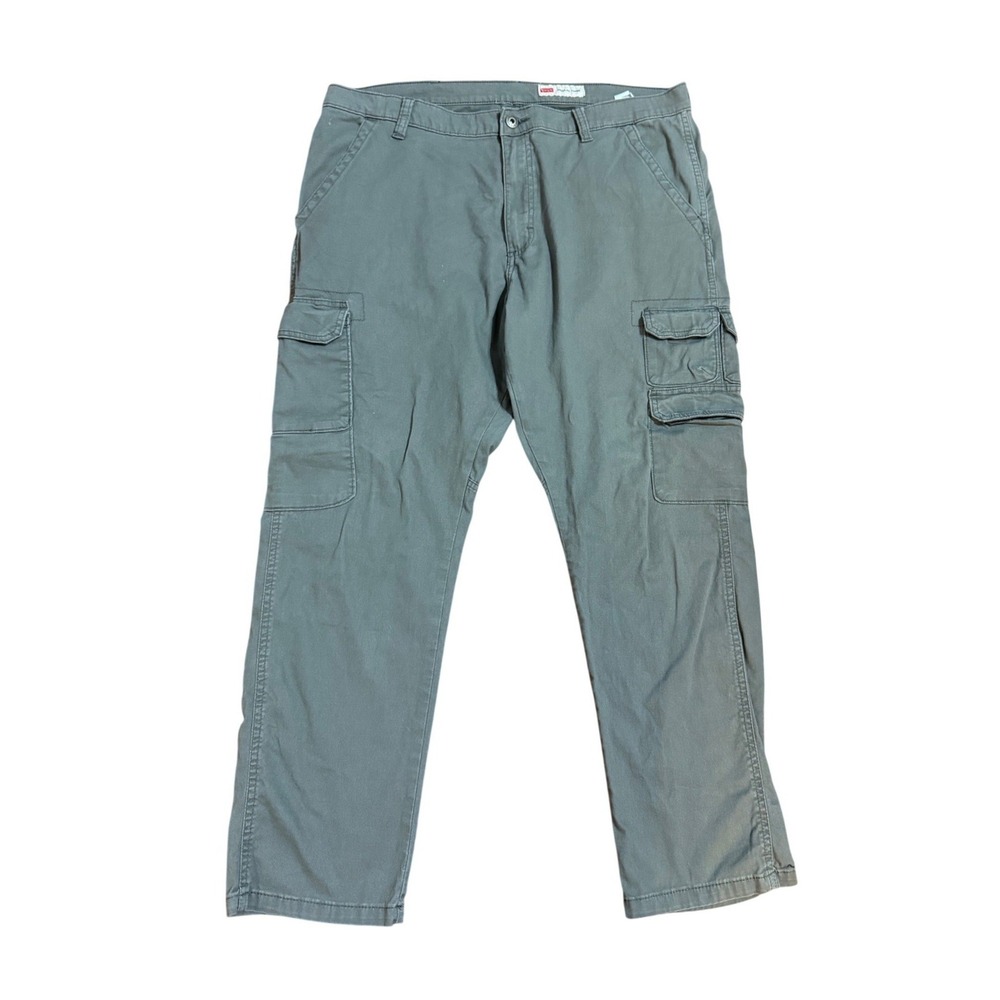 Wrangler Mens Regular Taper Cargo Pants Olive Green 38x30 Stretch